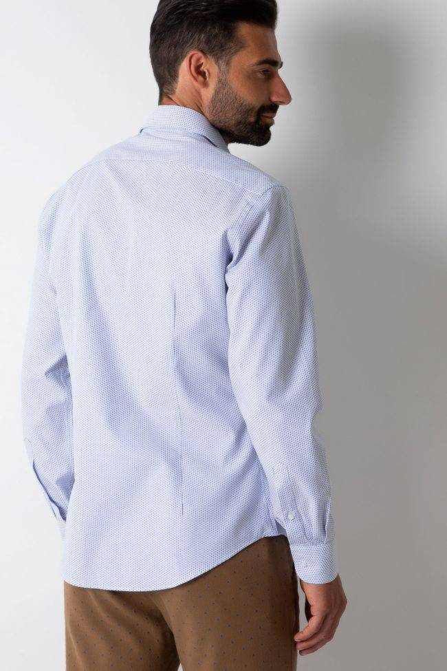 Aplomb Hemd Herren Aplomb Regular Muster 100% Baumwolle Kragen Italienisch Lange Ärmel