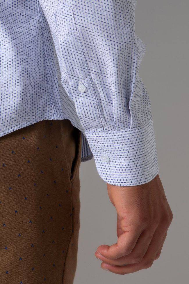 Aplomb Hemd Herren Aplomb Regular Muster 100% Baumwolle Kragen Italienisch Lange Ärmel