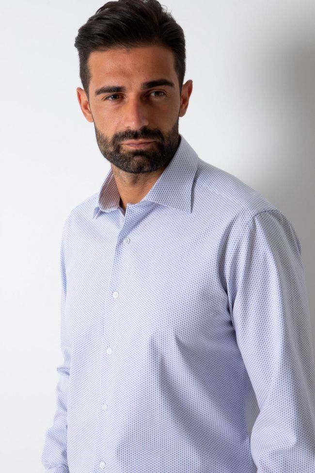 Aplomb Hemd Herren Aplomb Regular Muster 100% Baumwolle Kragen Italienisch Lange Ärmel