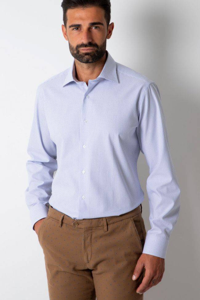 aplomb Hemd Herren Aplomb Regular Muster 100% Baumwolle kragen Italienisch Lange Ärmel