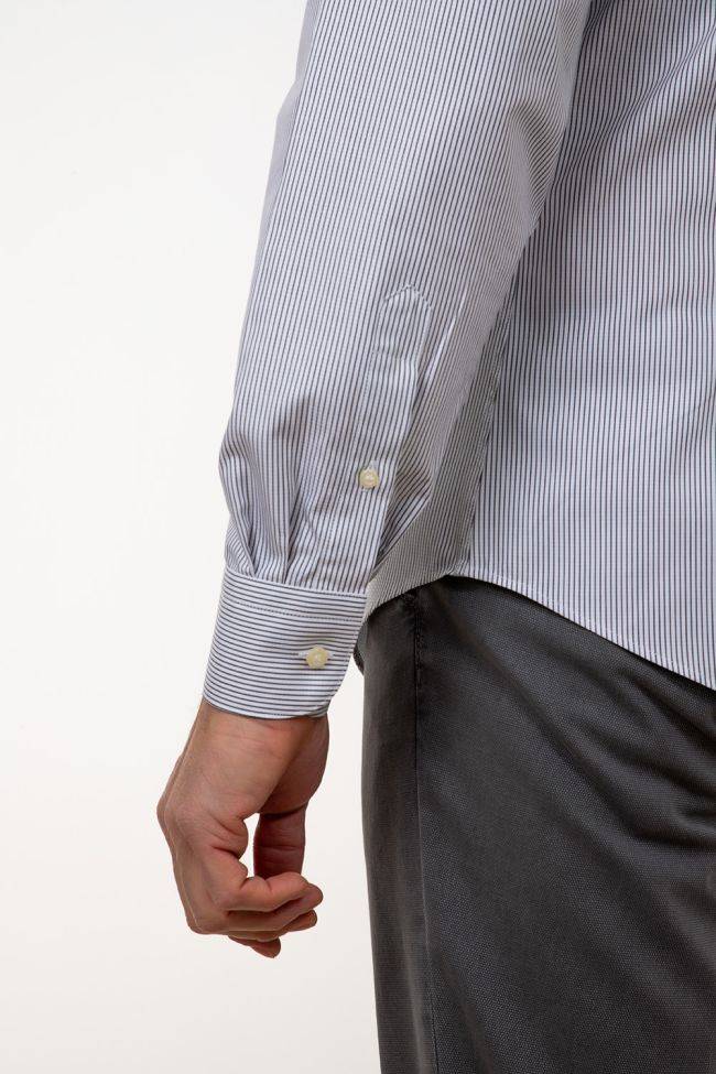 Aplomb Hemd Herren Aplomb Regular Streifen 100% Baumwolle Kragen Italienisch Lange Ärmel