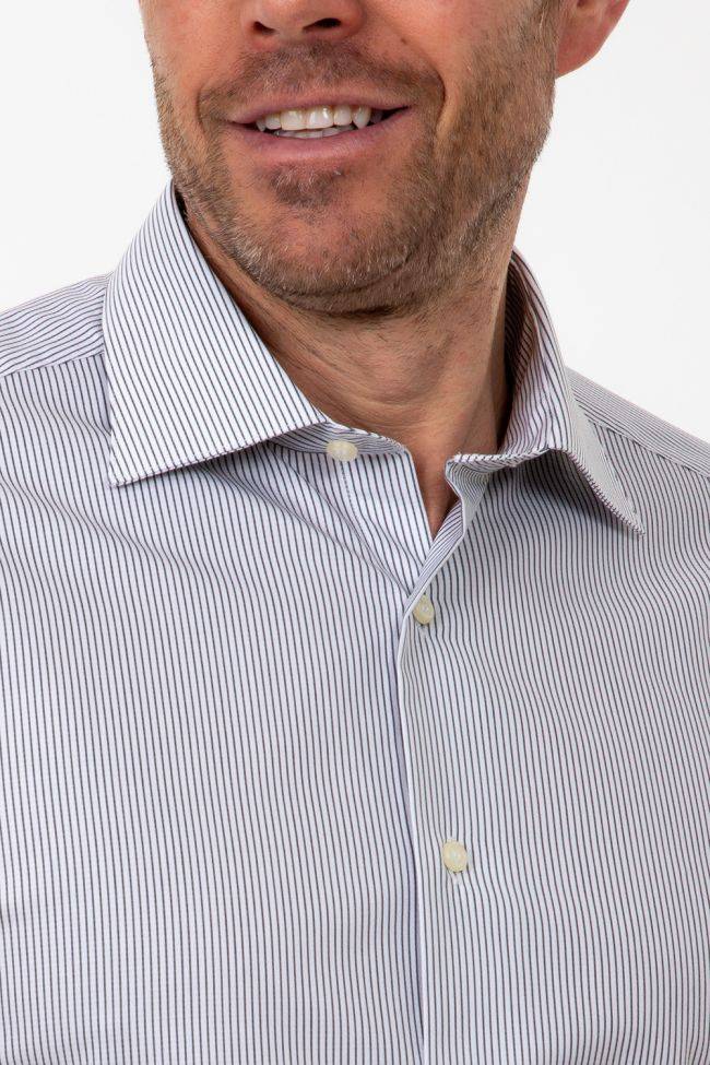 Aplomb Hemd Herren Aplomb Regular Streifen 100% Baumwolle Kragen Italienisch Lange Ärmel