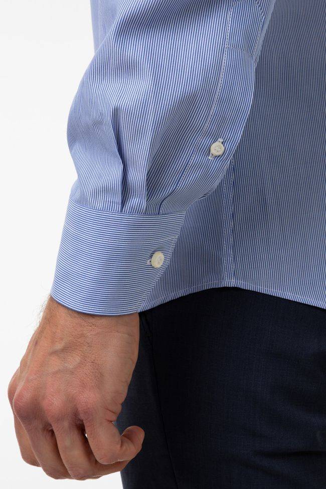 Aplomb Hemd Herren Aplomb Regular Streifen 100% Baumwolle Kragen Button-Down Lange Ärmel