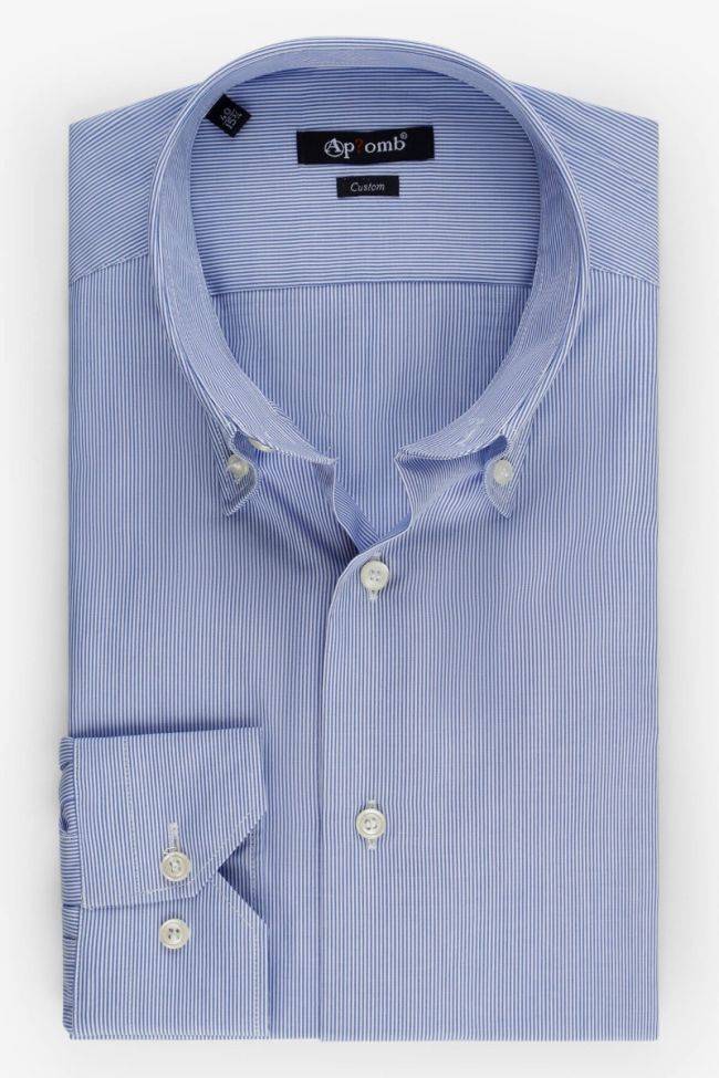aplomb Hemd Herren Aplomb Regular Streifen 100% Baumwolle kragen Button-Down Lange Ärmel