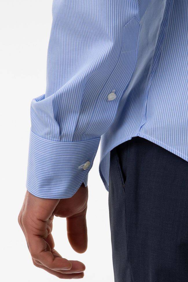 Aplomb Hemd Herren Aplomb Regular Streifen 100% Baumwolle Kragen Button-Down Lange Ärmel