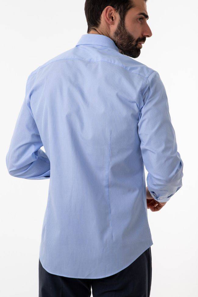 Aplomb Hemd Herren Aplomb Regular Streifen 100% Baumwolle Kragen Button-Down Lange Ärmel