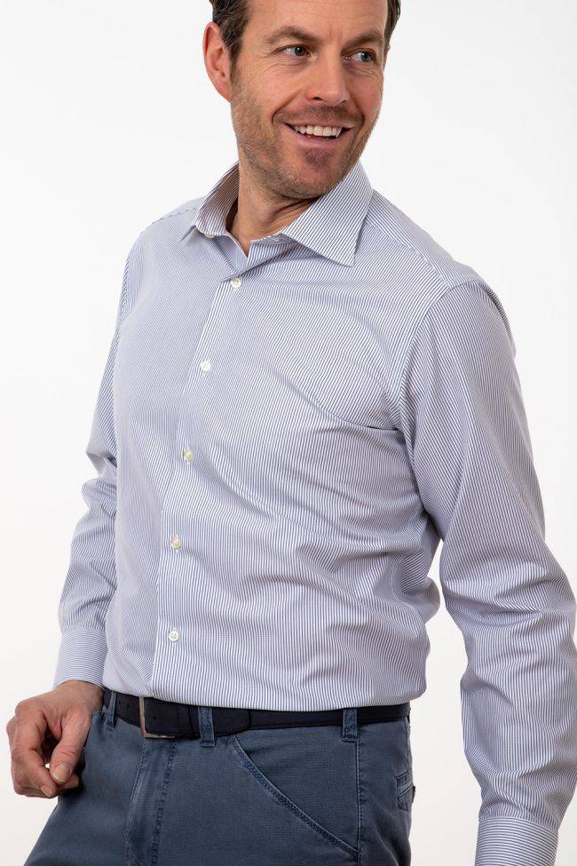 Aplomb Hemd Herren Aplomb Regular Streifen 100% Baumwolle Kragen Italienisch Lange Ärmel