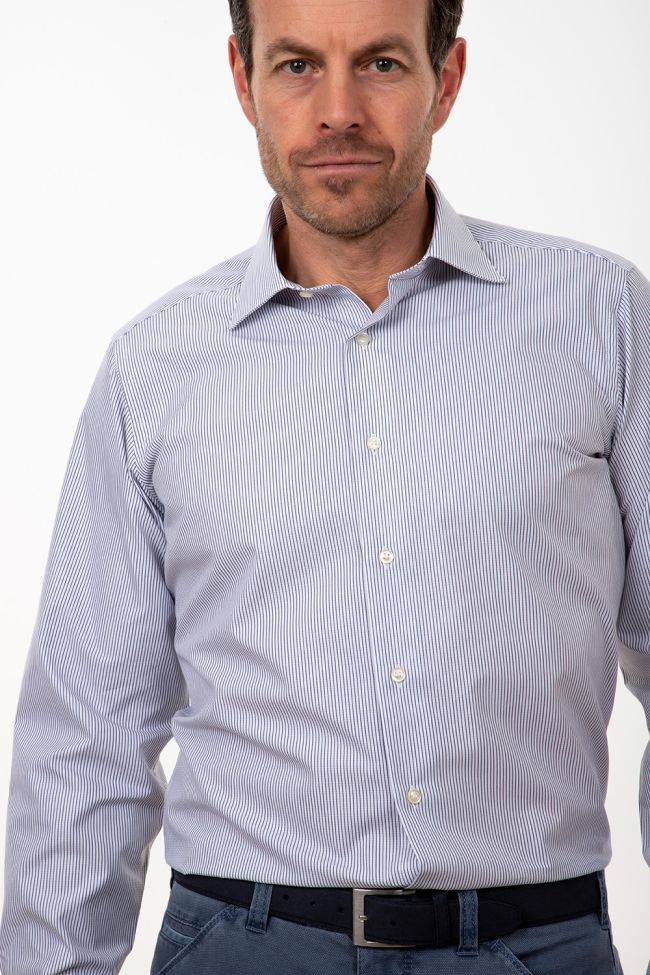 aplomb Hemd Herren Aplomb Regular Streifen 100% Baumwolle kragen Italienisch Lange Ärmel