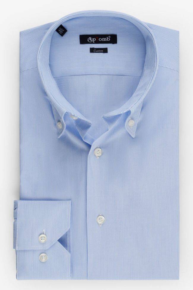 aplomb Hemd Herren Aplomb Regular Streifen 100% Baumwolle kragen Button-Down Lange Ärmel