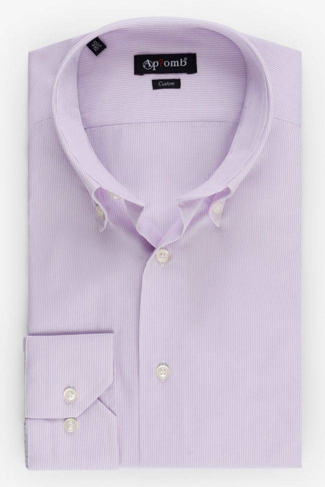 aplomb Hemd Herren Aplomb Regular Streifen 100% Baumwolle kragen Button-Down Lange Ärmel