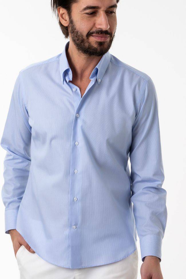 Aplomb Hemd Herren Aplomb Regular Streifen 100% Baumwolle Kragen Button-Down Lange Ärmel
