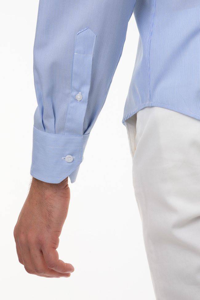 Aplomb Hemd Herren Aplomb Regular Streifen 100% Baumwolle Kragen Button-Down Lange Ärmel