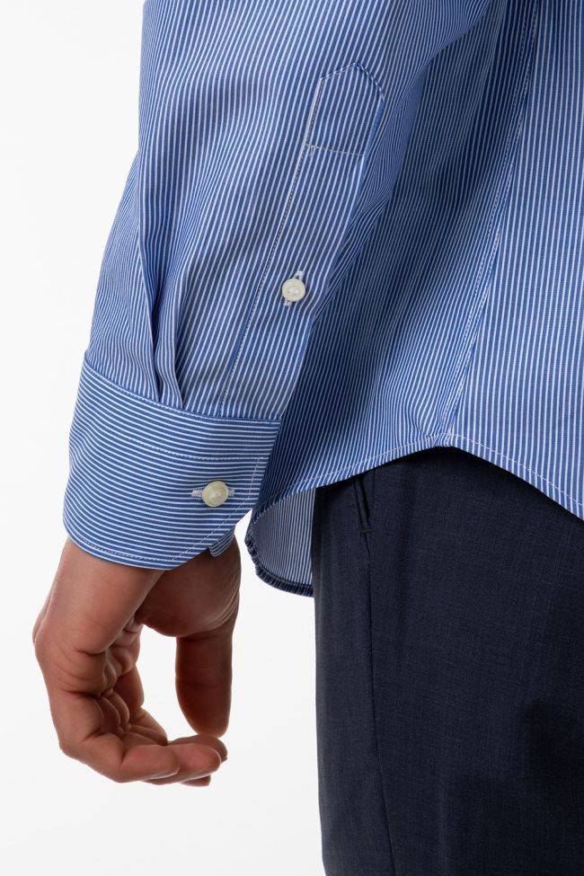 Aplomb Hemd Herren Aplomb Regular Streifen 100% Baumwolle Kragen Button-Down Lange Ärmel