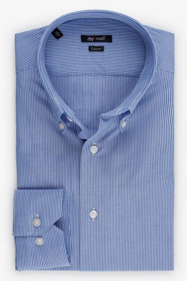 aplomb Hemd Herren Aplomb Regular Streifen 100% Baumwolle kragen Button-Down Lange Ärmel