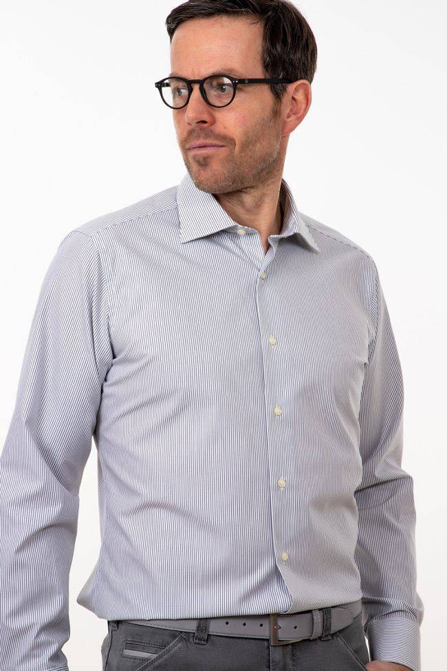 aplomb Hemd Herren Aplomb Regular Streifen 100% Baumwolle kragen Italienisch Lange Ärmel