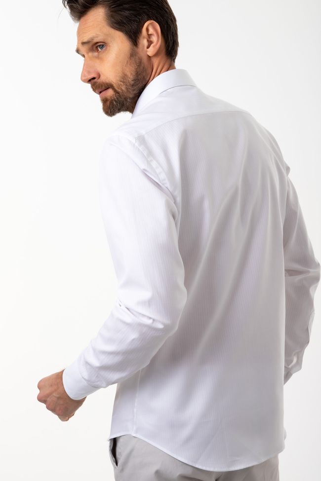 Aplomb Hemd Herren Aplomb Slim Einfarbig 100% Baumwolle Kragen Französisch Lange Ärmel