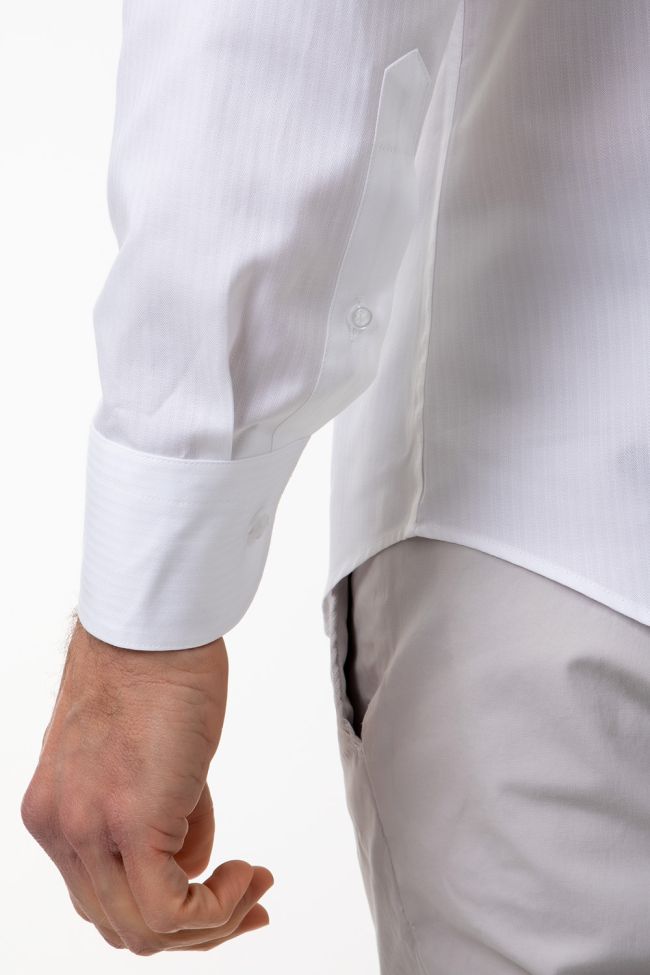 Aplomb Hemd Herren Aplomb Slim Einfarbig 100% Baumwolle Kragen Französisch Lange Ärmel