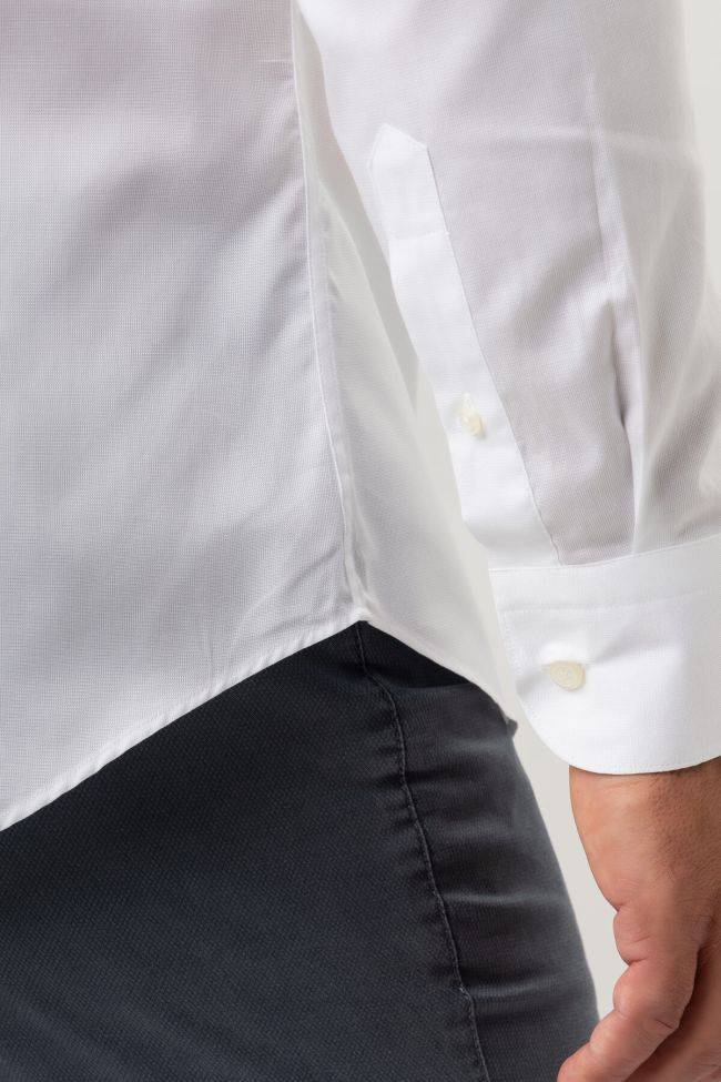 Aplomb Hemd Herren Aplomb Slim Einfarbig 100% Baumwolle Kragen Französisch Lange Ärmel