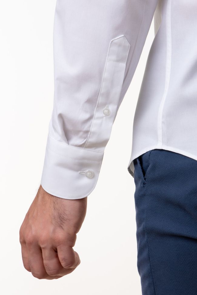 Aplomb Hemd Herren Aplomb Slim Einfarbig 97% Baumwolle 3% Elastan Kragen Italienisch Lange Ärmel