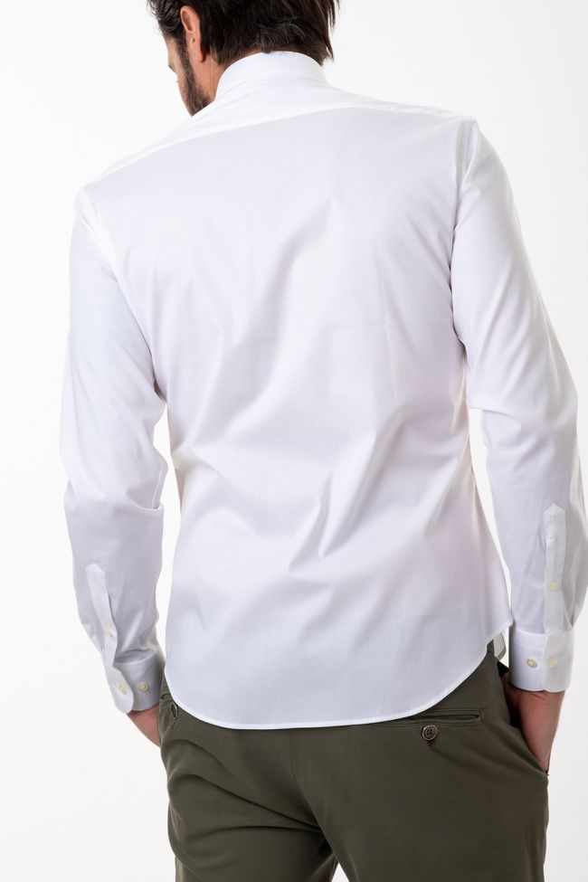 Aplomb Hemd Herren Aplomb Slim Einfarbig 97% Baumwolle 3% Elastan Kragen Französisch Lange Ärmel
