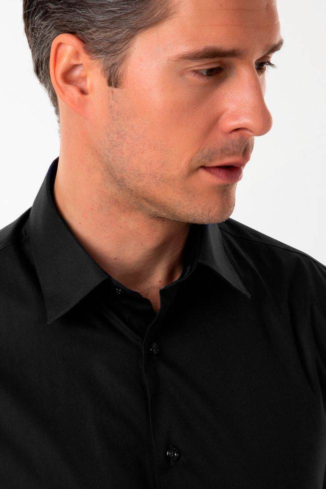 Aplomb Hemd Herren Aplomb Slim Einfarbig 97% Baumwolle 3% Elastan Kragen Italienisch Lange Ärmel