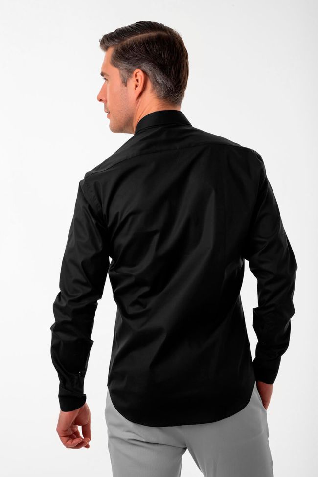 Aplomb Hemd Herren Aplomb Slim Einfarbig 97% Baumwolle 3% Elastan Kragen Italienisch Lange Ärmel