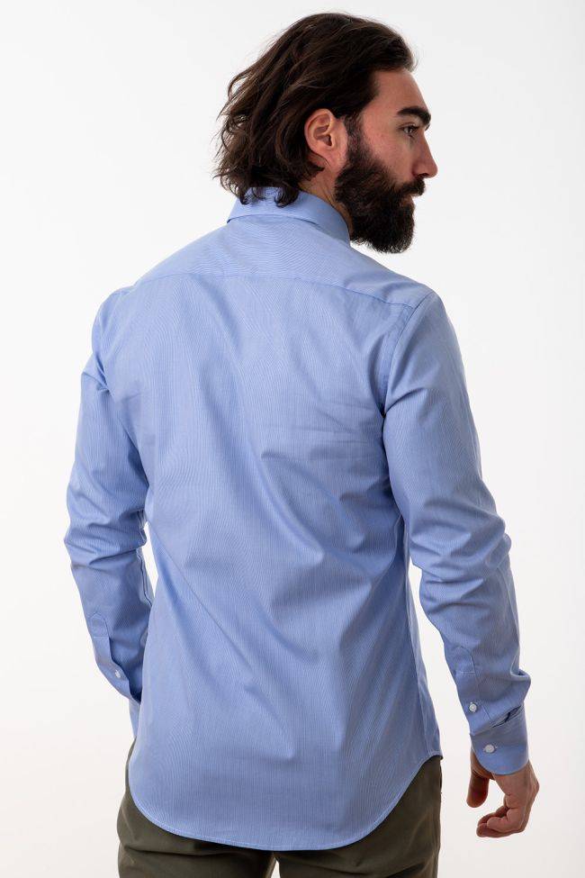 Aplomb Hemd Herren Aplomb Slim Karo 100% Baumwolle Kragen Französisch Lange Ärmel