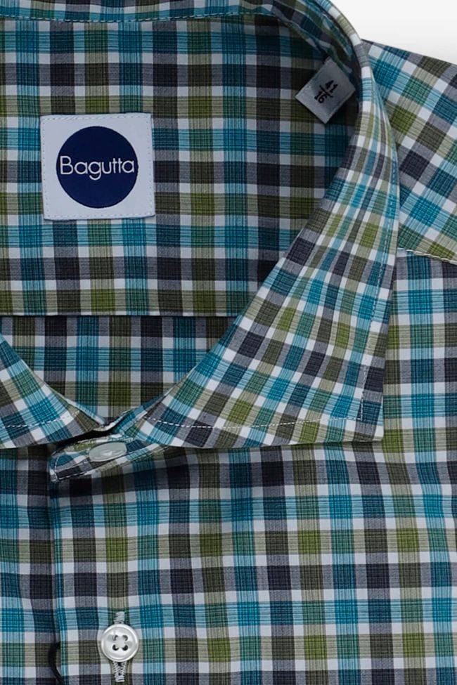 Bagutta Hemd Herren Bagutta Classic Karo 100% Baumwolle Kragen Französisch Lange Ärmel