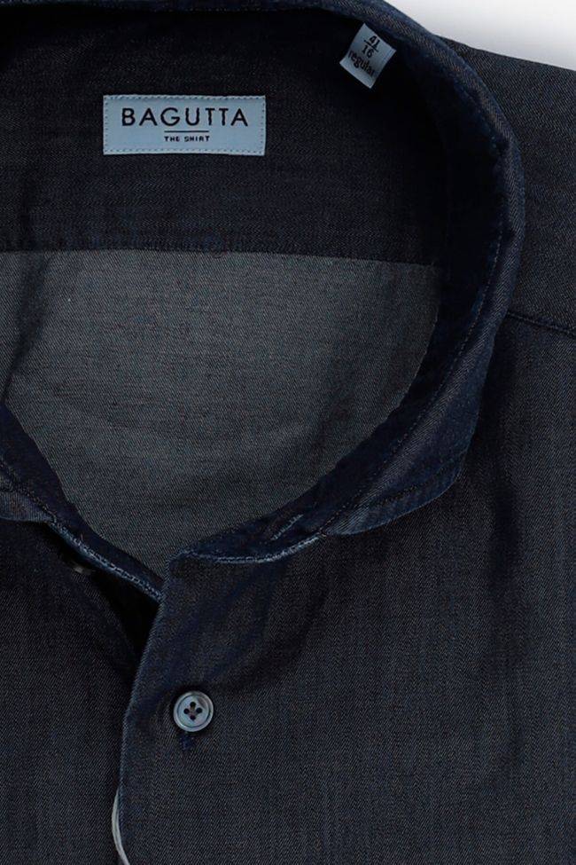 Bagutta Hemd Herren Bagutta Regular Einfarbig 100% Baumwolle Kragen Französisch Lange Ärmel