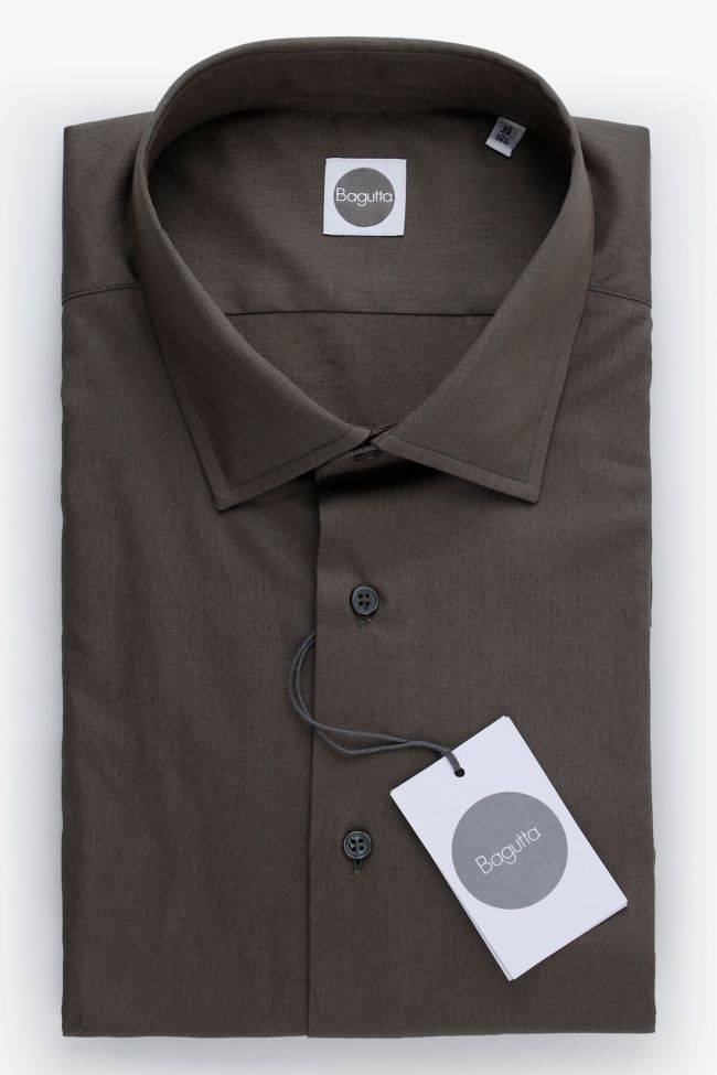 bagutta Hemd Herren Bagutta Regular Einfarbig 100% Baumwolle kragen Italienisch Lange Ärmel
