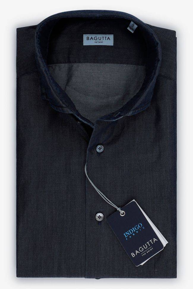 bagutta Hemd Herren Bagutta Regular Einfarbig 100% Baumwolle kragen Französisch Lange Ärmel