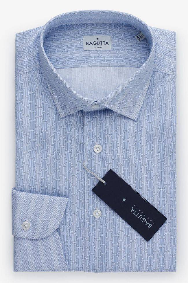 bagutta Hemd Herren Bagutta Regular Halb Unifarben 100% Baumwolle kragen Italienisch Lange Ärmel