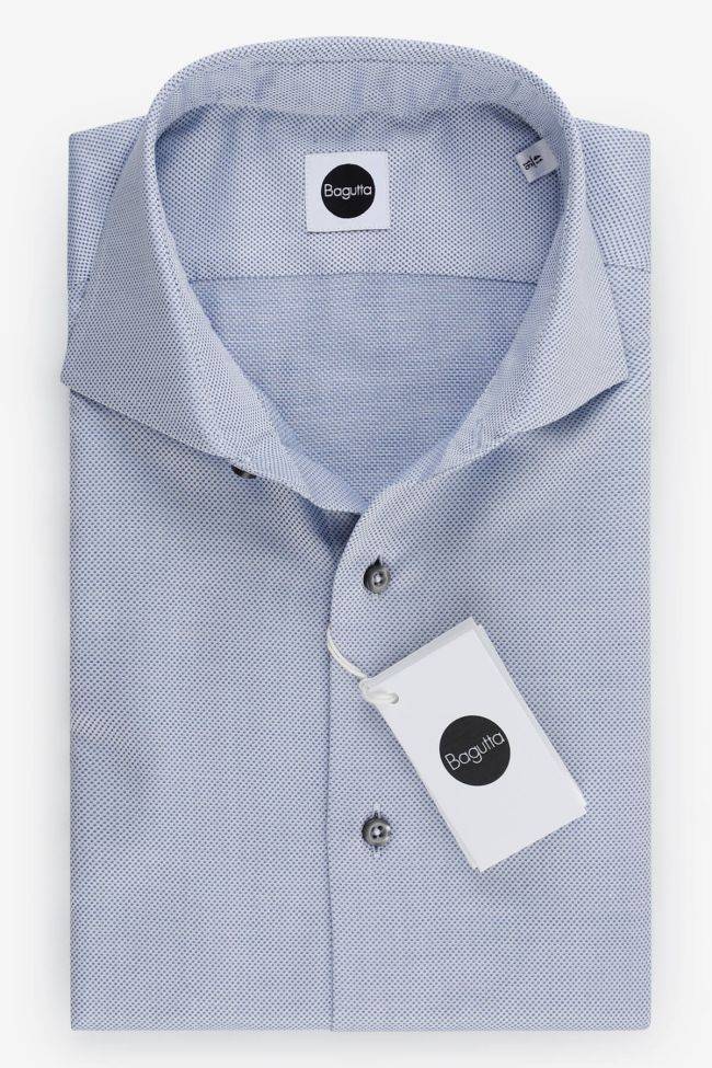 bagutta Hemd Herren Bagutta Regular Halb Unifarben 100% Baumwolle kragen Französisch Lange Ärmel