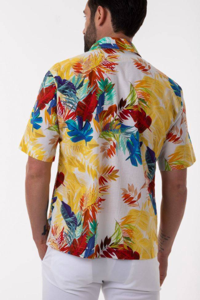 Bagutta Hemd Herren Bagutta Regular Muster 100% Baumwolle Kragen Hawaiikragen Kurze Ärmel