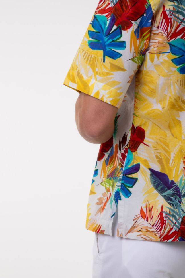 Bagutta Hemd Herren Bagutta Regular Muster 100% Baumwolle Kragen Hawaiikragen Kurze Ärmel