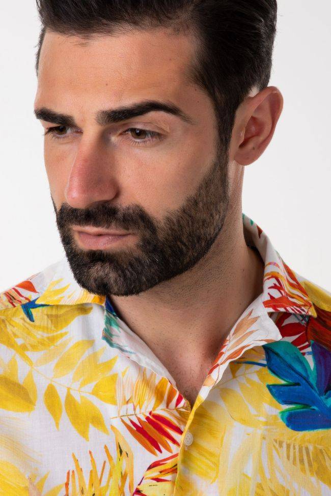 Bagutta Hemd Herren Bagutta Regular Muster 100% Baumwolle Kragen Hawaiikragen Kurze Ärmel
