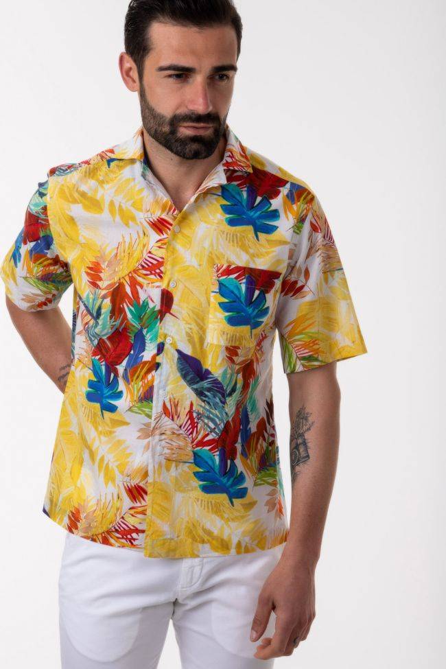bagutta Hemd Herren Bagutta Regular Muster 100% Baumwolle kragen Hawaiikragen Kurze Ärmel