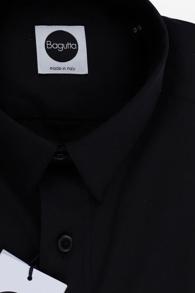 Bagutta Hemd Herren Bagutta Slim Einfarbig 100% Baumwolle Kragen Italienisch Lange Ärmel