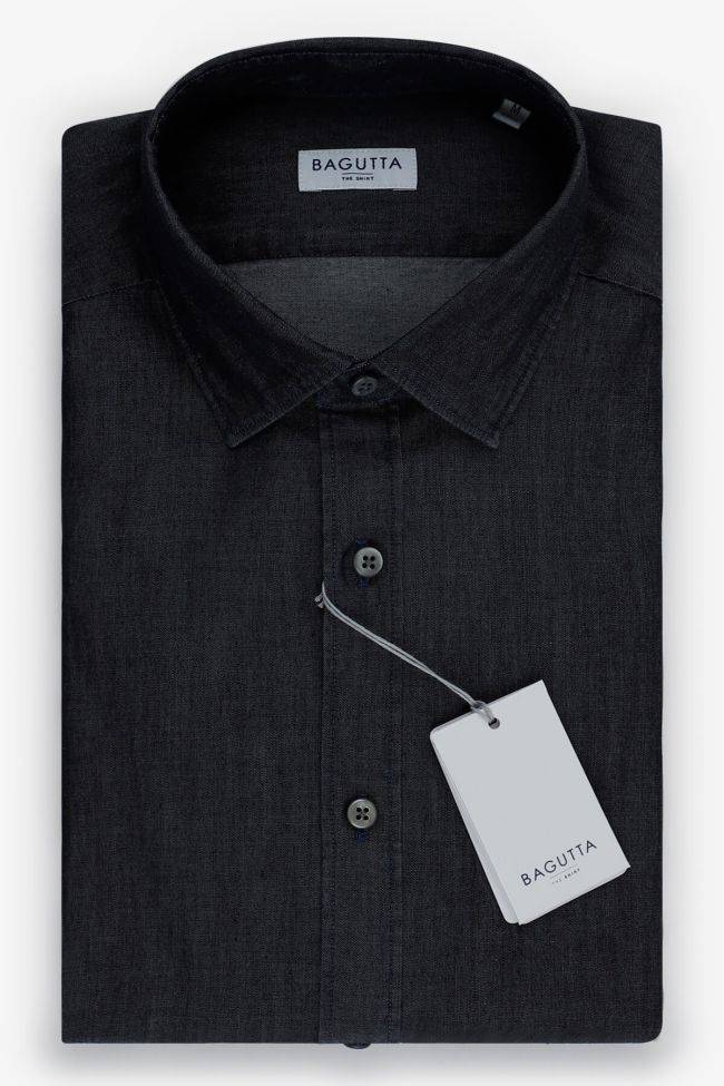 bagutta Hemd Herren Bagutta Slim Einfarbig 100% Baumwolle kragen Italienisch Lange Ärmel