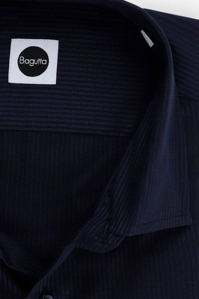 Bagutta Hemd Herren Bagutta Slim Streifen 100% Baumwolle Kragen Französisch Lange Ärmel