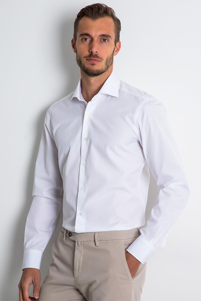 Barba Hemd Herren Barba Regular Einfarbig 100% Baumwolle Kragen Französisch Lange Ärmel