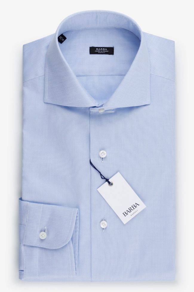 barba Hemd Herren Barba Regular Einfarbig 100% Baumwolle kragen Französisch Lange Ärmel