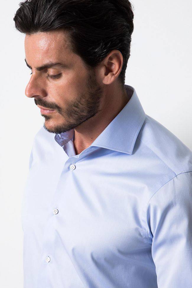 Barba Hemd Herren Barba Regular Einfarbig 100% Baumwolle Kragen Französisch Lange Ärmel