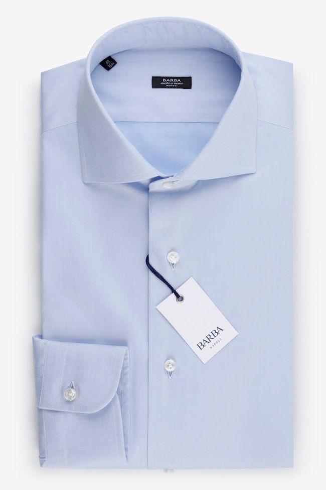 barba Hemd Herren Barba Regular Einfarbig 100% Baumwolle kragen Französisch Lange Ärmel