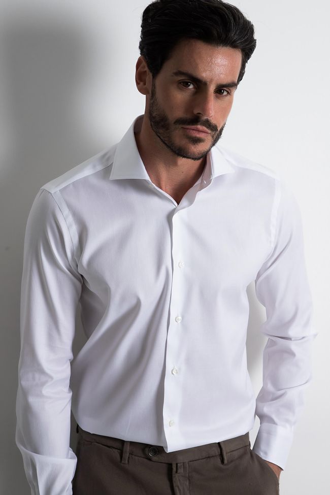 Barba Hemd Herren Barba Regular Einfarbig 100% Baumwolle Kragen Französisch Lange Ärmel