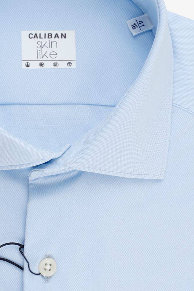 Caliban Hemd Herren Caliban Regular Bügelfreie Einfarbig 85% Poliammide 15% Elastam Kragen Französisch Lange Ärmel