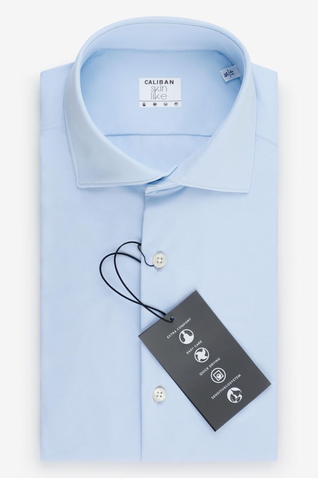caliban Hemd Herren Caliban Regular Bügelfreie Einfarbig 85% poliammide 15% elastam kragen Französisch Lange Ärmel