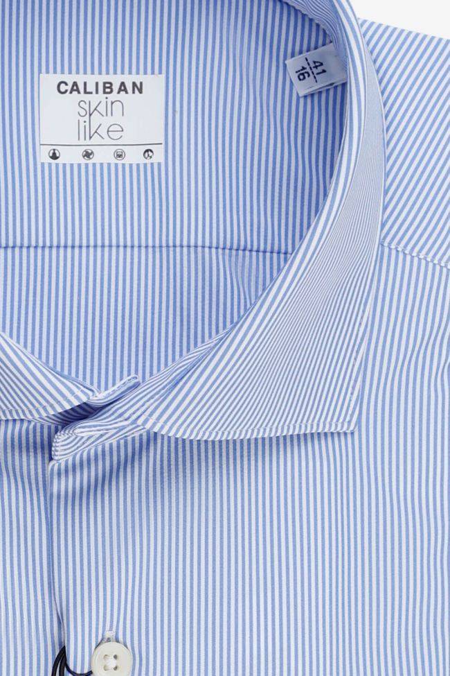 Caliban Hemd Herren Caliban Regular Bügelfreie Streifen 85% Poliammide 15% Elastam Kragen Französisch Lange Ärmel