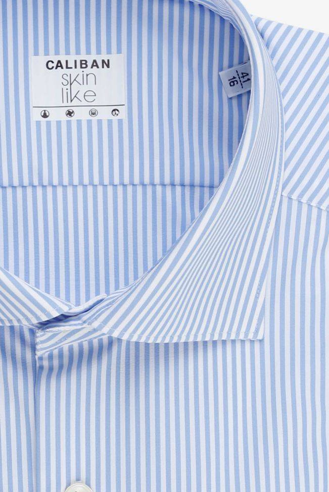 Caliban Hemd Herren Caliban Regular Bügelfreie Streifen 85% Poliammide 15% Elastam Kragen Französisch Lange Ärmel