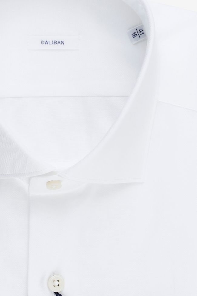 Caliban Hemd Herren Caliban Regular Einfarbig 100% Baumwolle Kragen Französisch Lange Ärmel